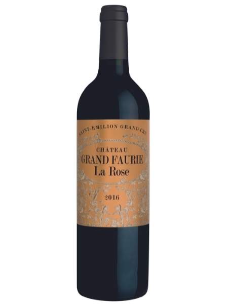 Bottle of Chateau Grand Faurie La Rose 2016 Red Wine