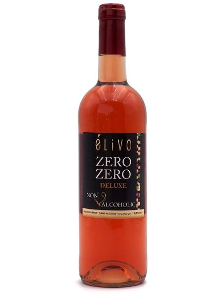 Bottle of Elivo Zero Zero Deluxe Alcohol Free Rose Wine
